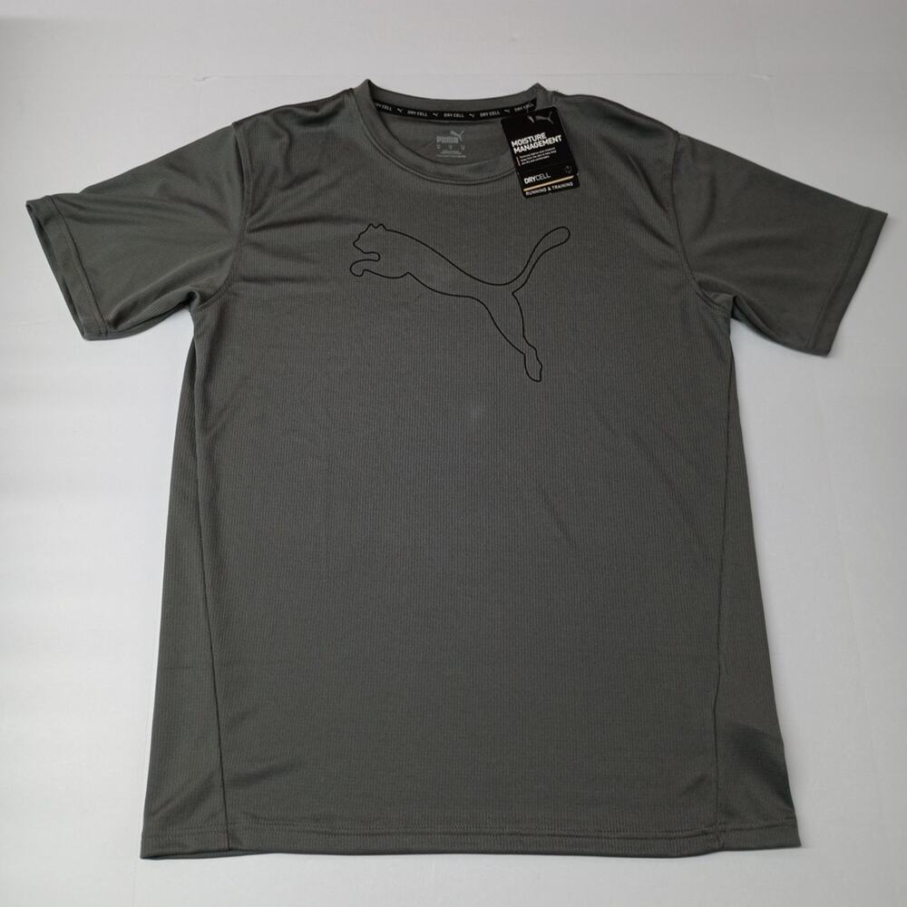 Puma Gray Dry Cell Performance Short Sleeve Tee Shirt‎ Men’s M Medium NWT